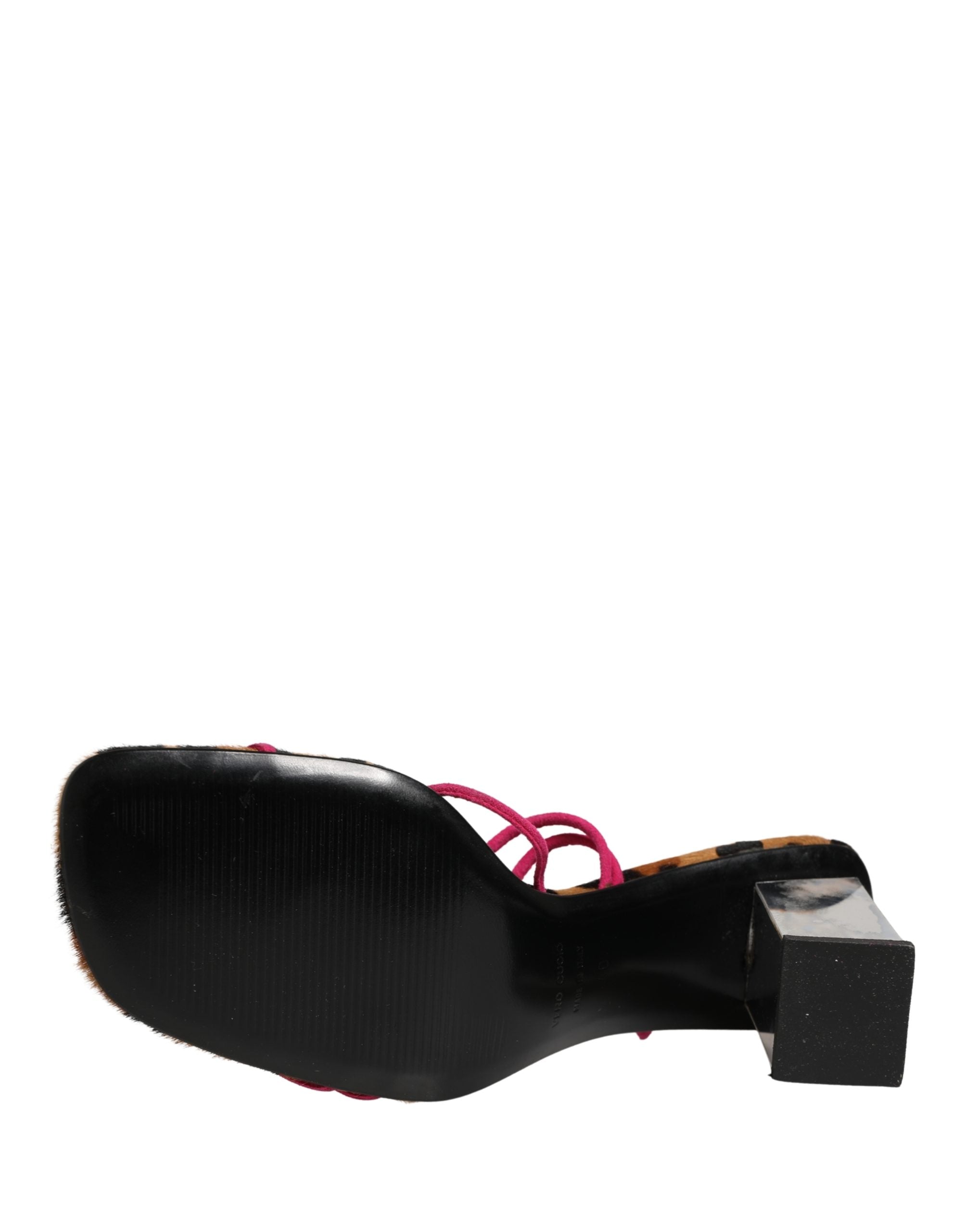 Dolce & Gabbana Multicolor Leather Block Heels Sandals Women's Shoes (Pre-Owned)