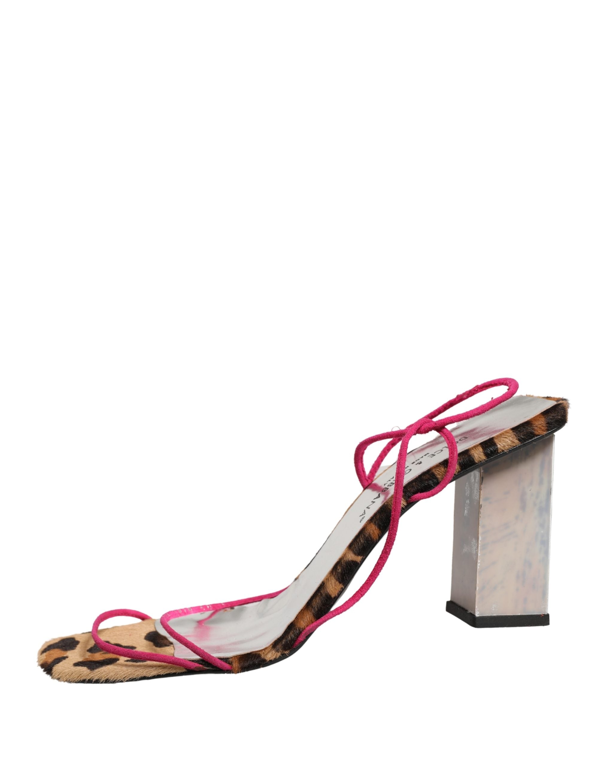 Dolce & Gabbana Multicolor Leather Block Heels Sandals Women's Shoes (Pre-Owned)