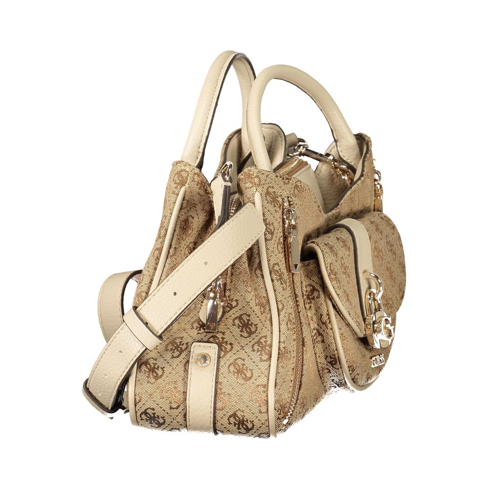 Guess Jeans Beige Poliuretano Women Women's Handbag