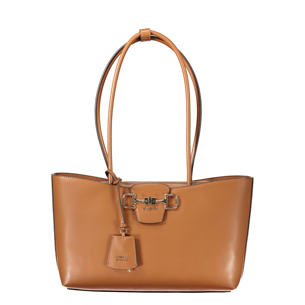 Guess Jeans Marrone Poliuretano Women Women's Handbag