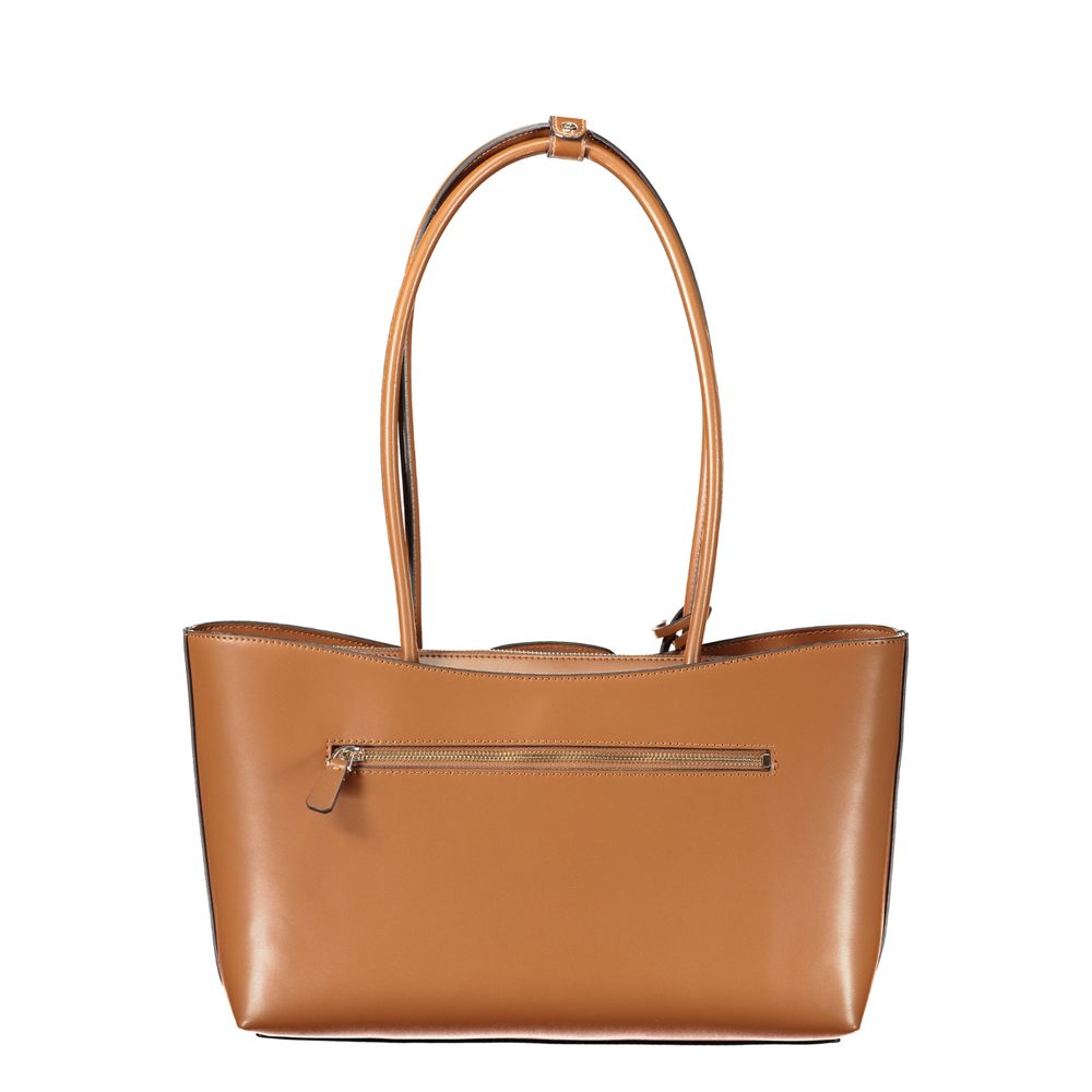 Guess Jeans Marrone Poliuretano Women Women's Handbag