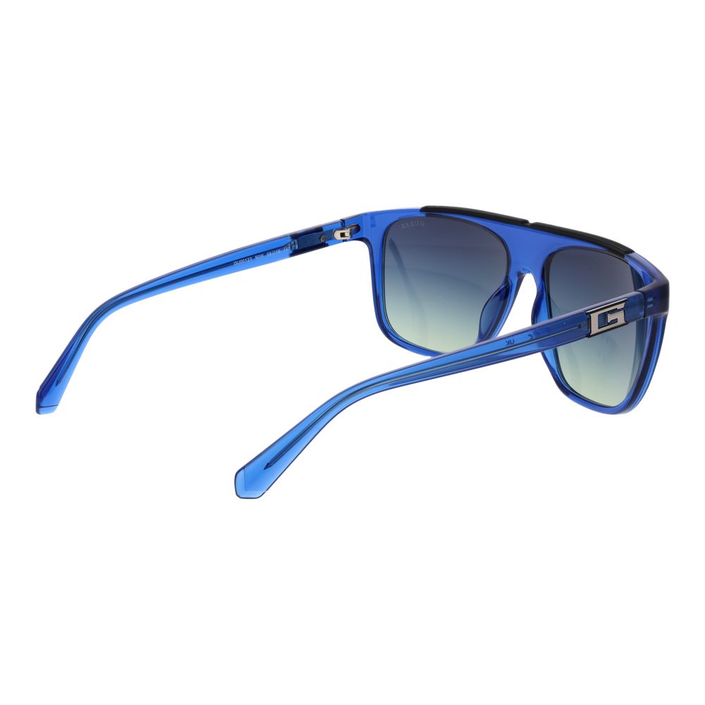 Guess Blue Stainless Steel Men's Sunglasses