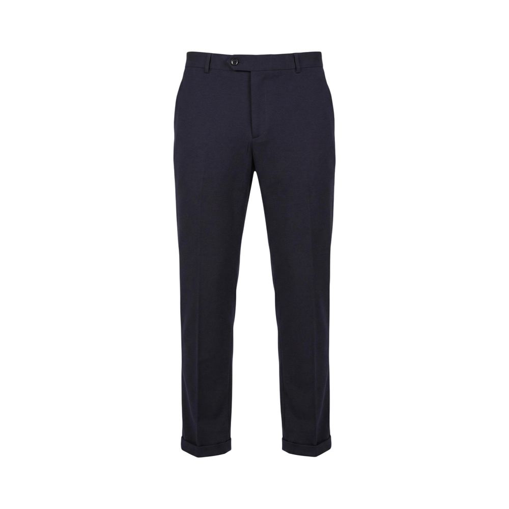 Mulish Blue Cotton Two-Piece Men's Suit