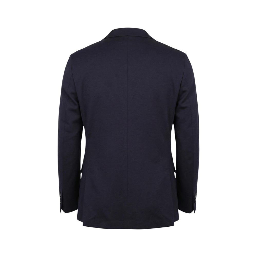Mulish Blue Cotton Two-Piece Men's Suit