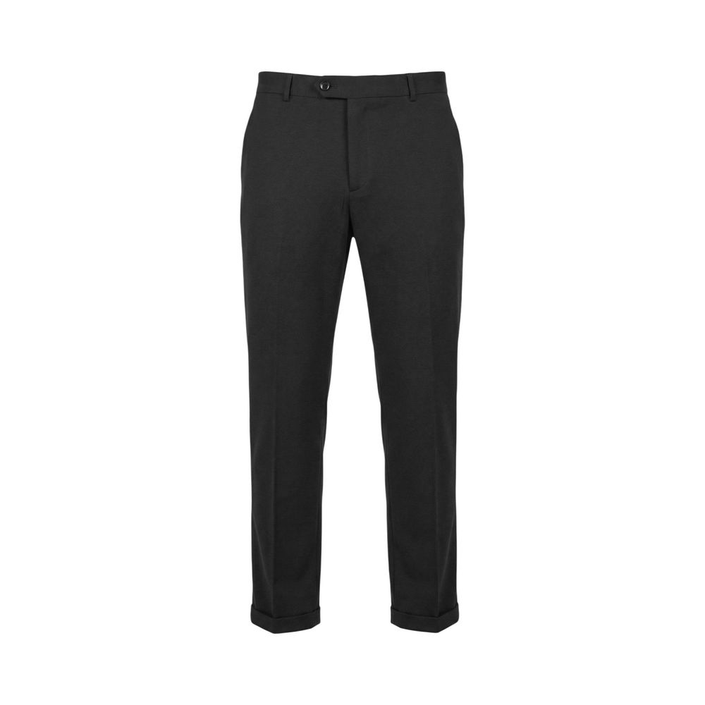 Mulish Black Cotton Two-Piece Men's Suit