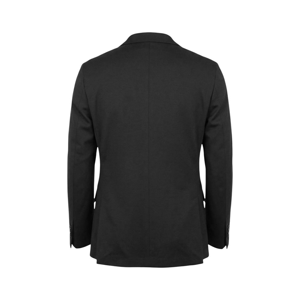 Mulish Black Cotton Two-Piece Men's Suit