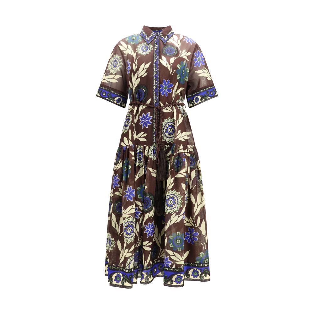 Alemais Brown Cotton Casual Dress 6