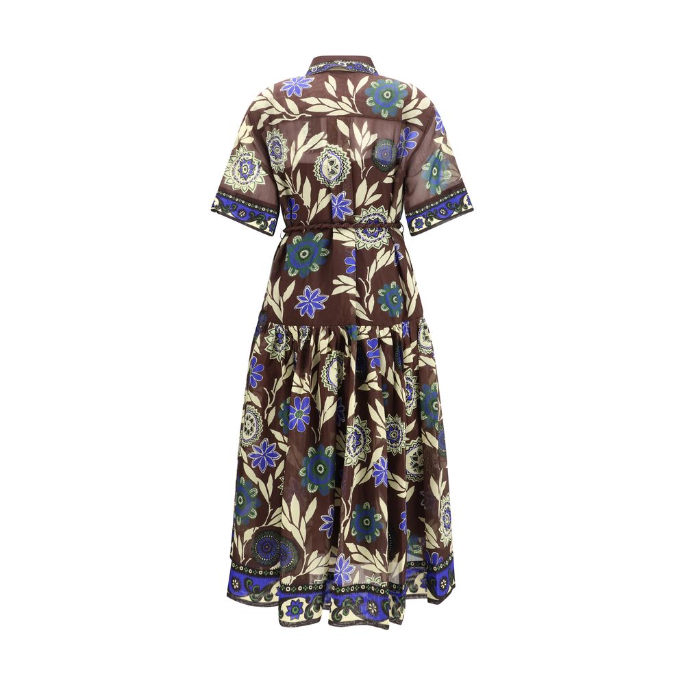 Alemais Brown Cotton Casual Women's Dress