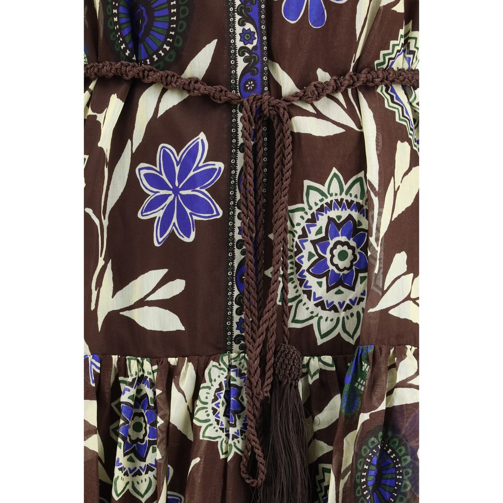 Alemais Brown Cotton Casual Women's Dress