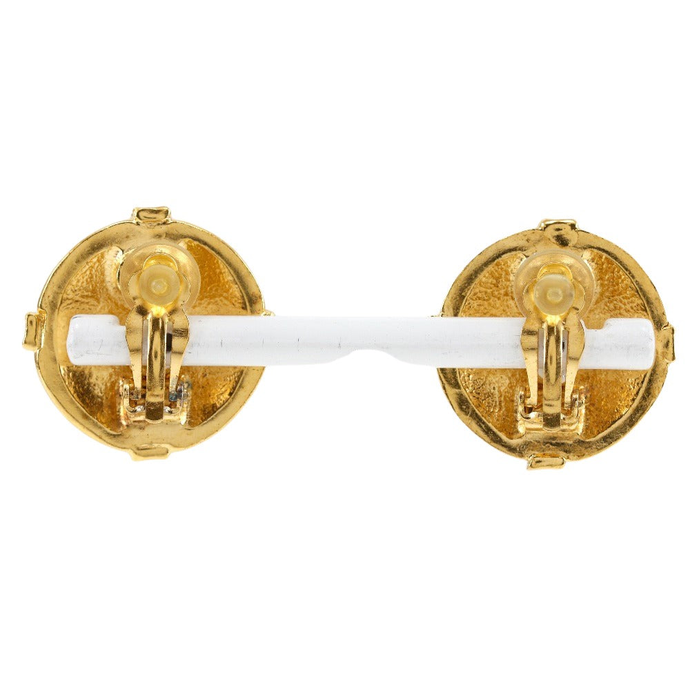 Chanel Coco Mark Gold Metal Earring Jewelry (Pre-Owned)