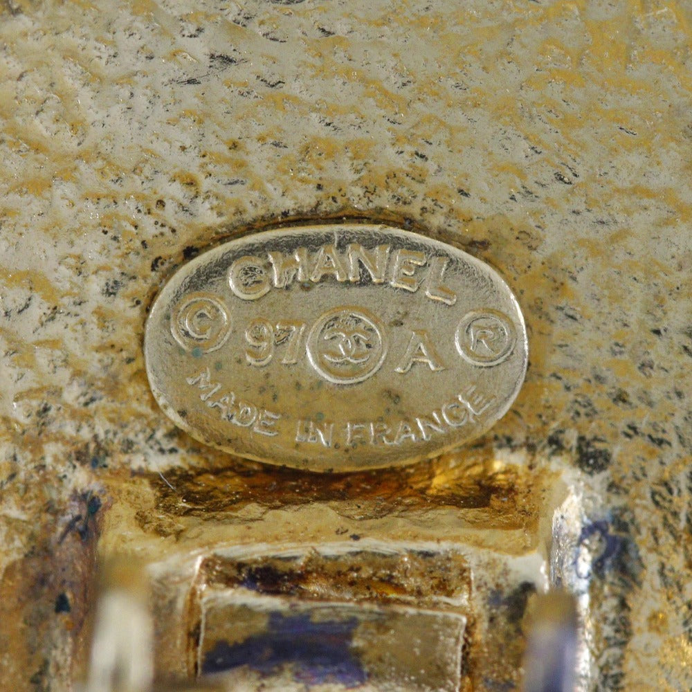 Chanel Coco Mark Gold Metal Earring Jewelry (Pre-Owned)