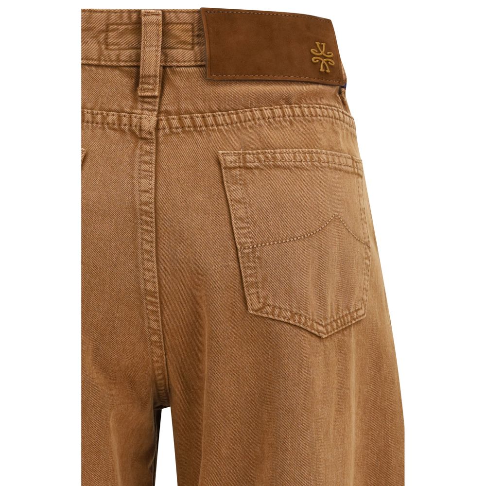 Jacob Cohen Brown Cotton Relaxed Fit Women's Jeans