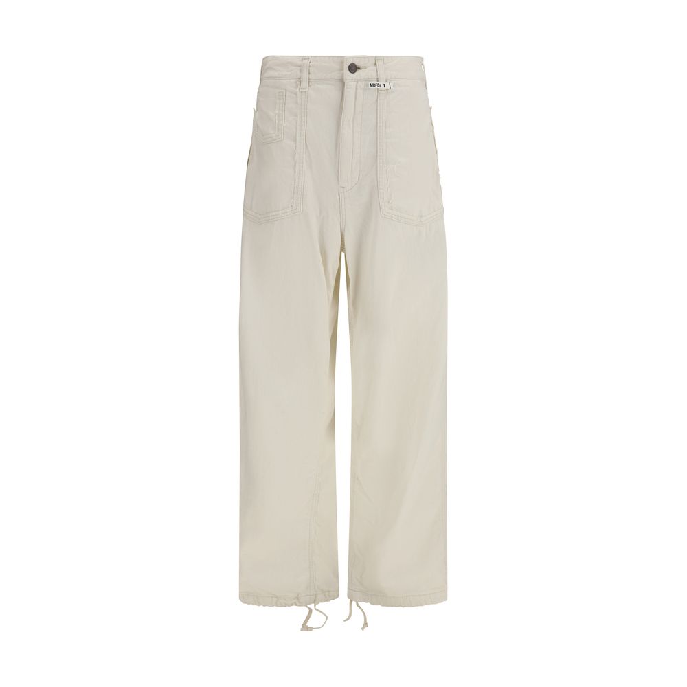 Maison Mihara Yasuhiro White Cotton Casual Women's Pants