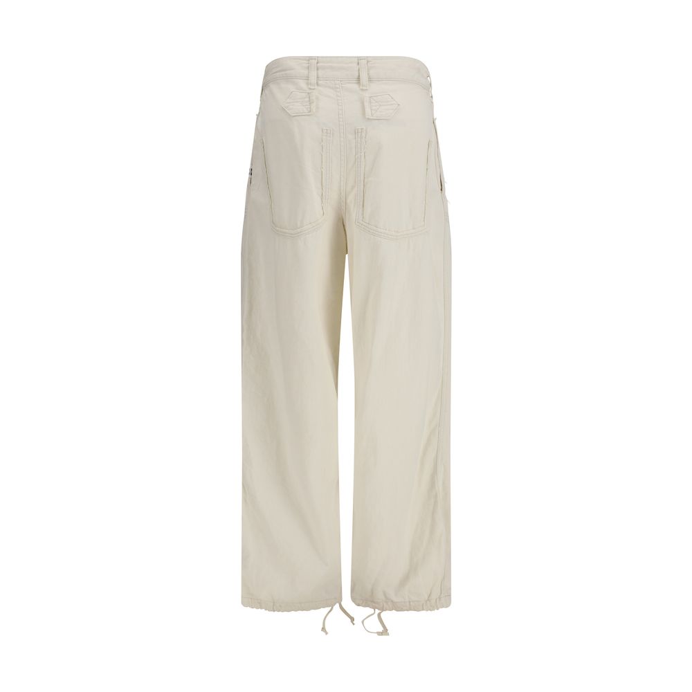 Maison Mihara Yasuhiro White Cotton Casual Women's Pants