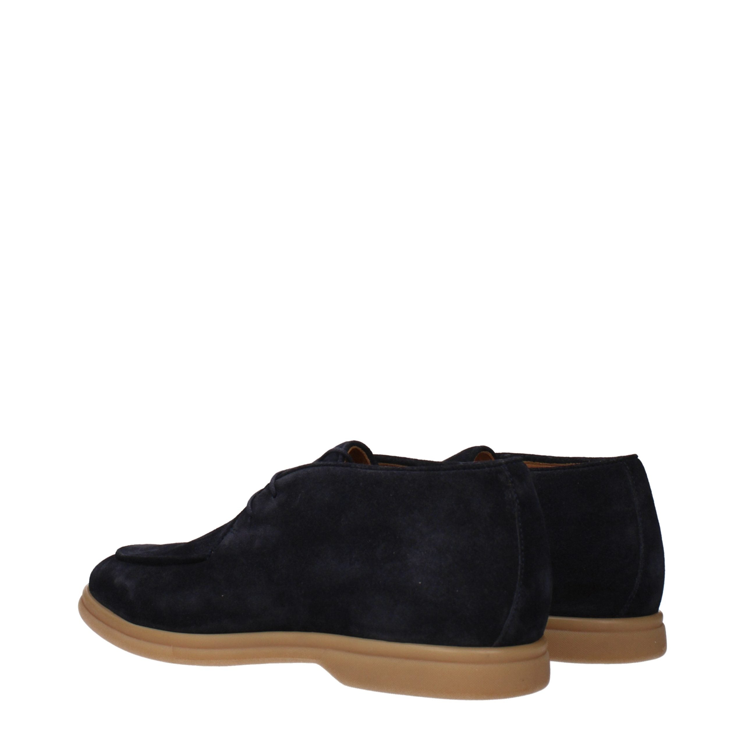 Eleventy Blue Leather Oxfords And Men's Derbies