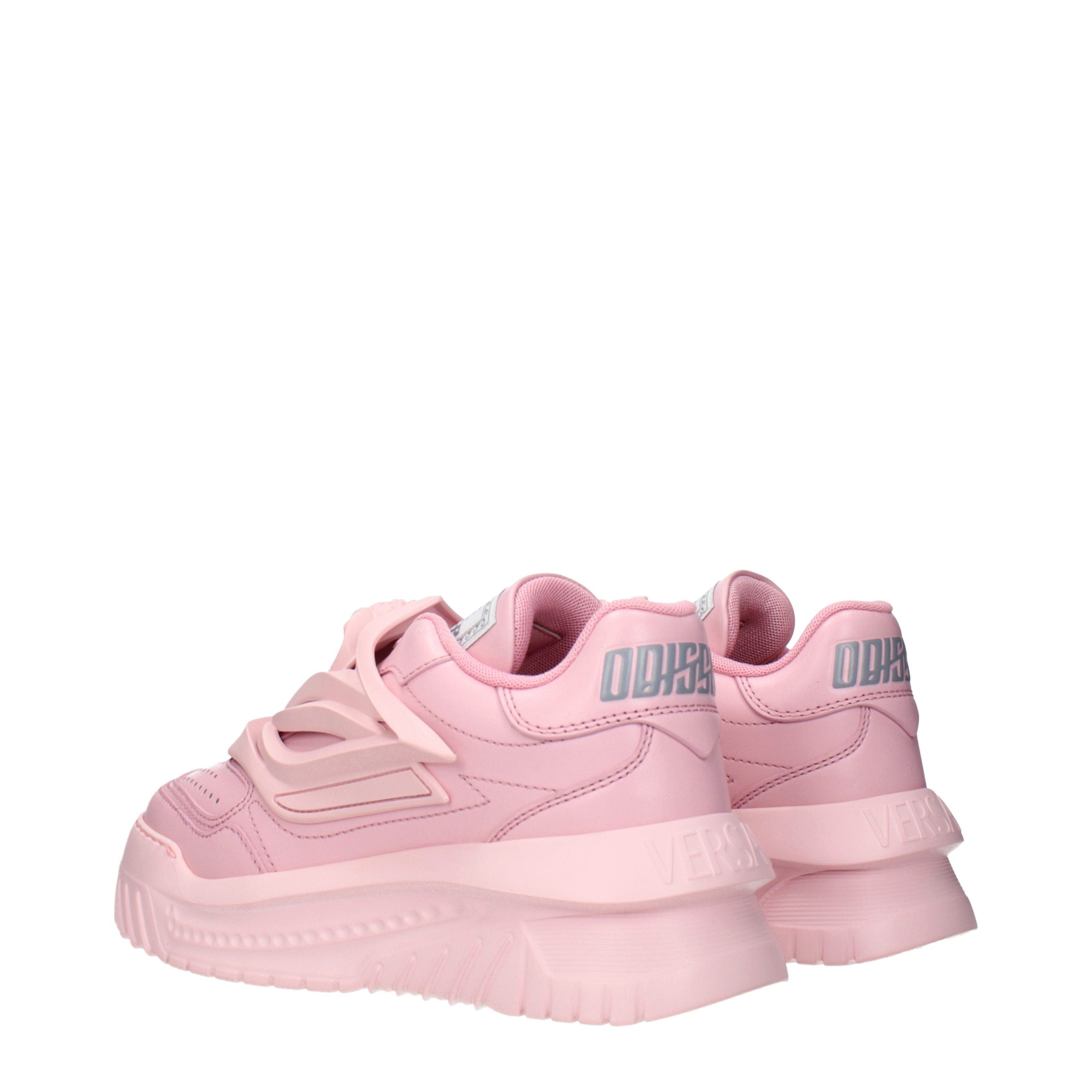 Versace Pink Leather Chunky Women's Sneakers