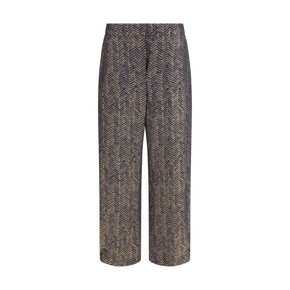 Giorgio Armani Brown Viscose Casual Women's Pants