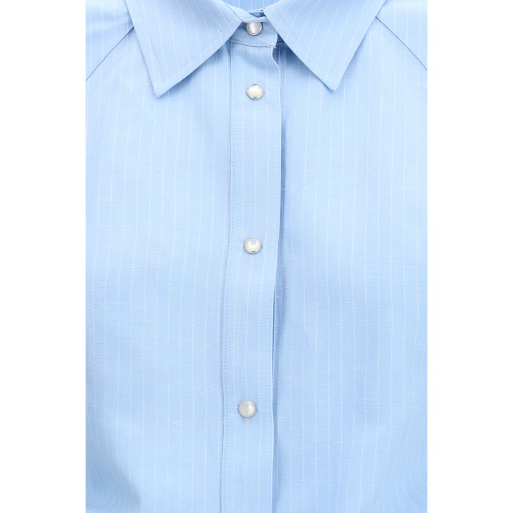 Jacob Cohen Blue Viscose Shortsleeve Women's Shirt