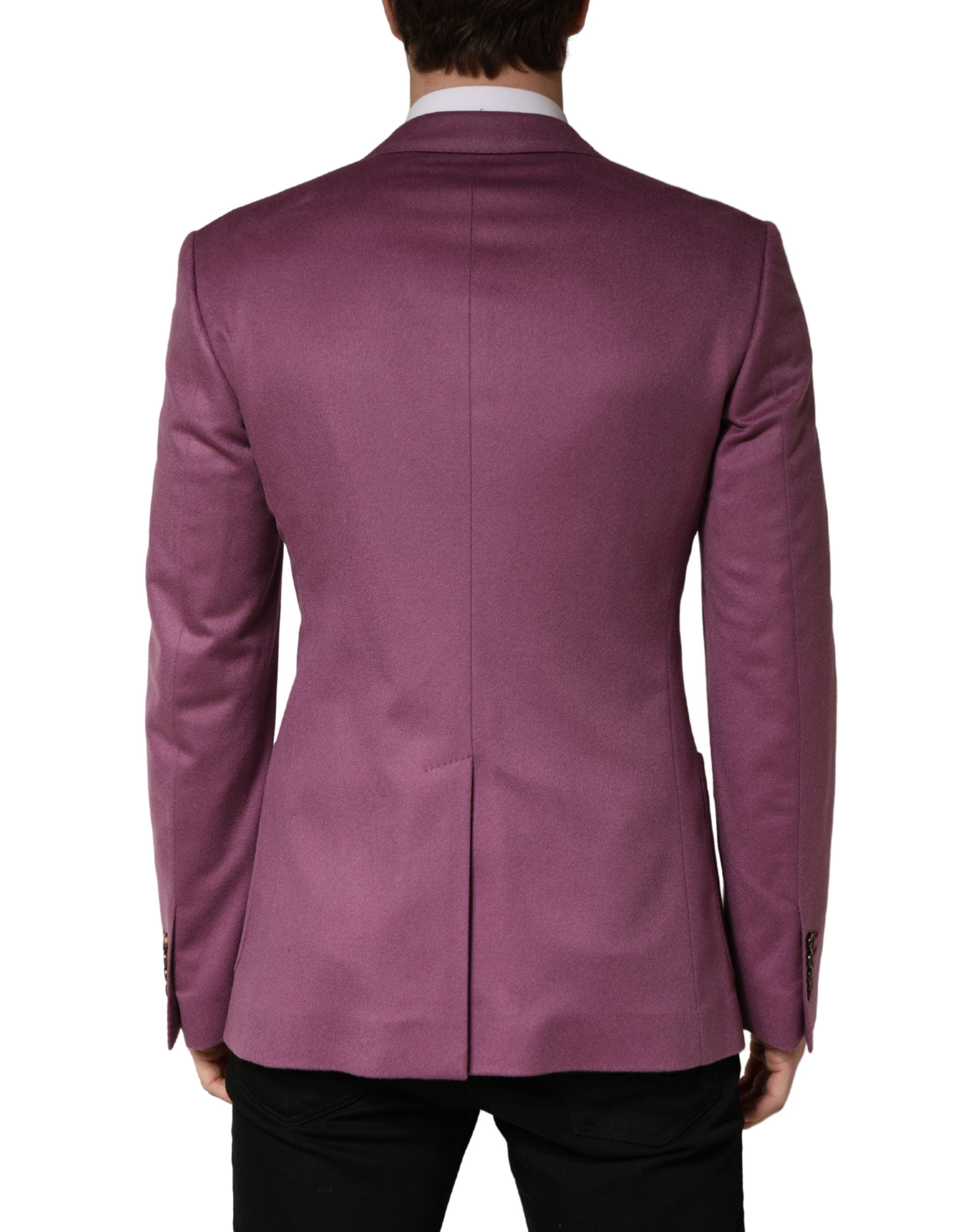Dolce & Gabbana Purple Cashmere Slim Fit Coat Jacket Men's Blazer (Pre-Owned)