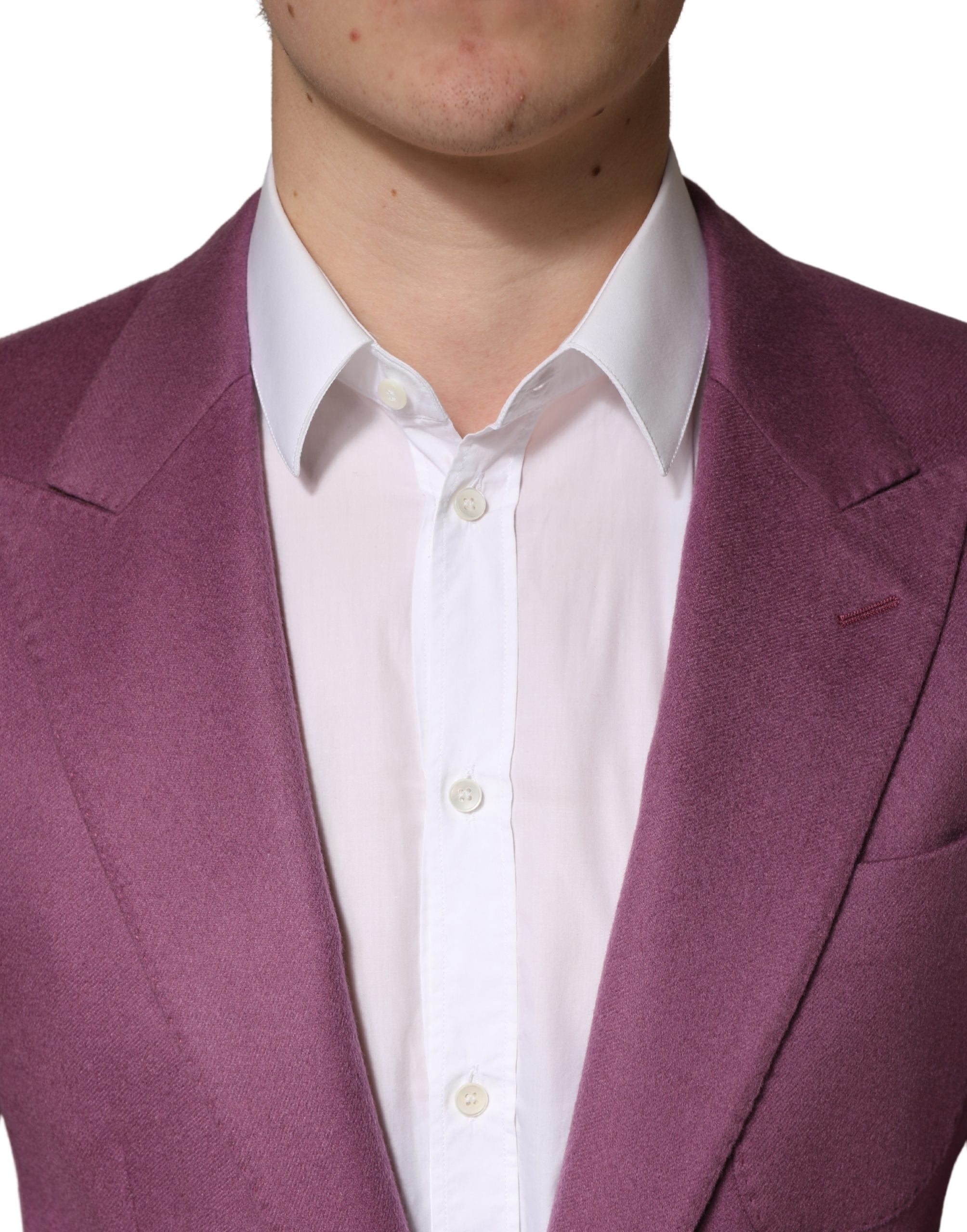 Dolce & Gabbana Purple Cashmere Slim Fit Coat Jacket Men's Blazer (Pre-Owned)