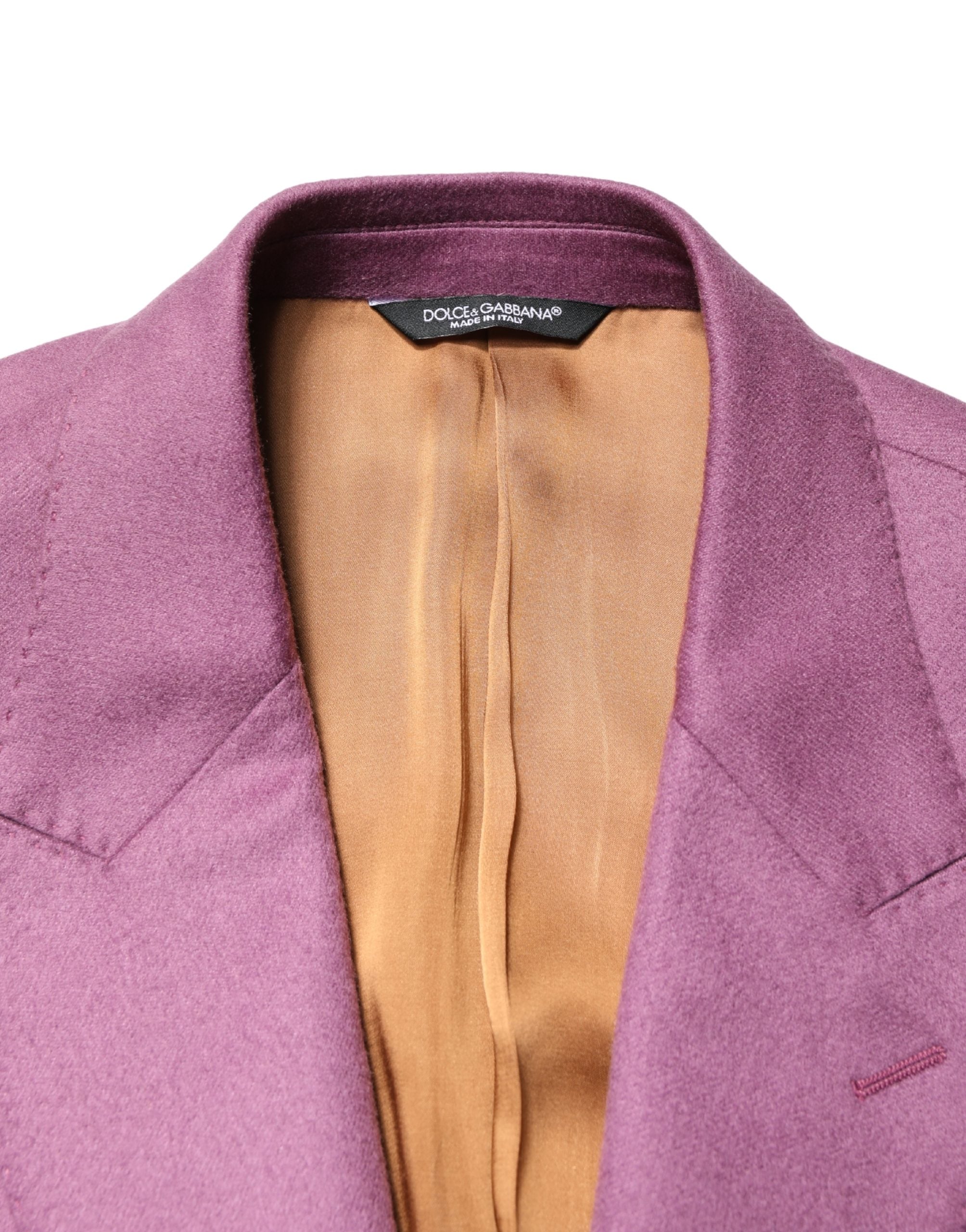 Dolce & Gabbana Purple Cashmere Slim Fit Coat Jacket Men's Blazer (Pre-Owned)