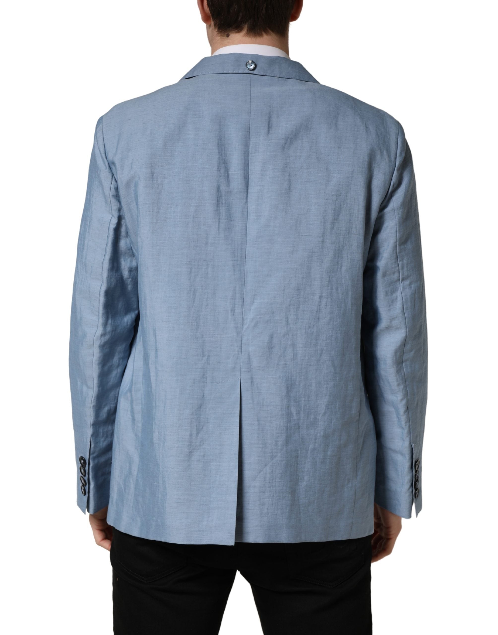 Dolce & Gabbana Light Blue Single Breasted Men Jacket Men's Blazer