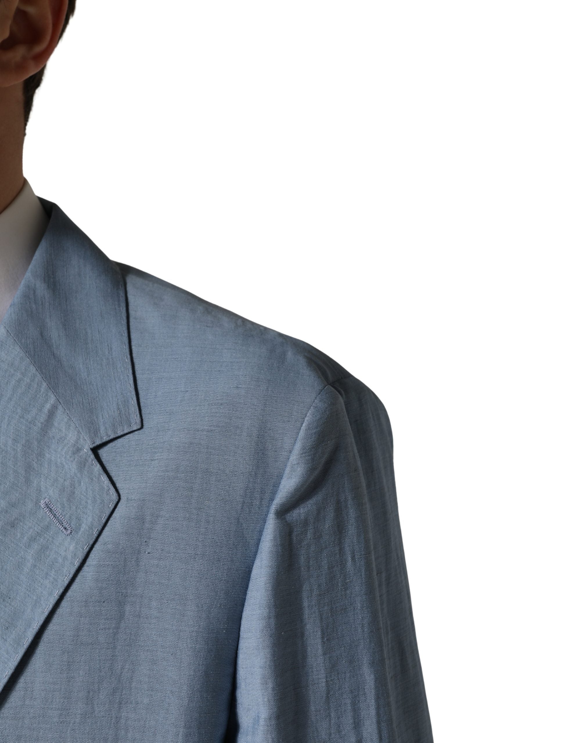 Dolce & Gabbana Light Blue Single Breasted Men Jacket Men's Blazer