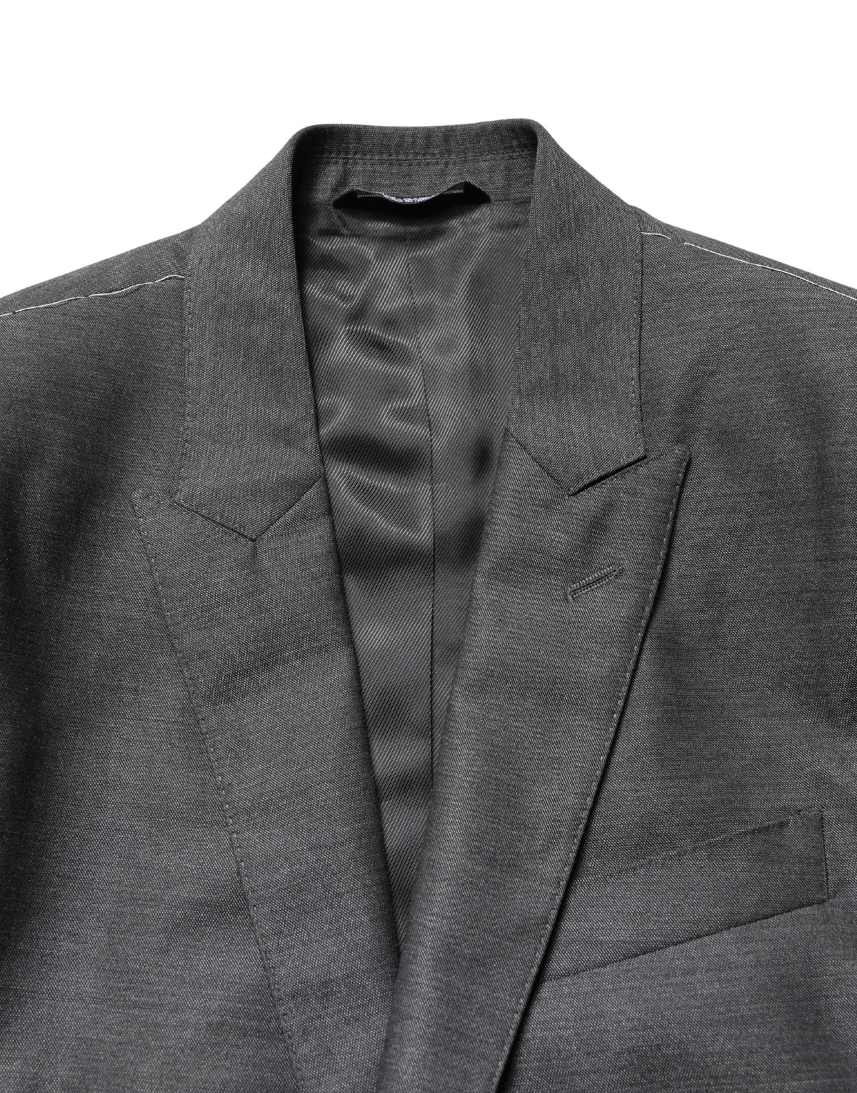 Dolce & Gabbana Dark Gray Wool Slim Fit Coat Jacket Men's Blazer