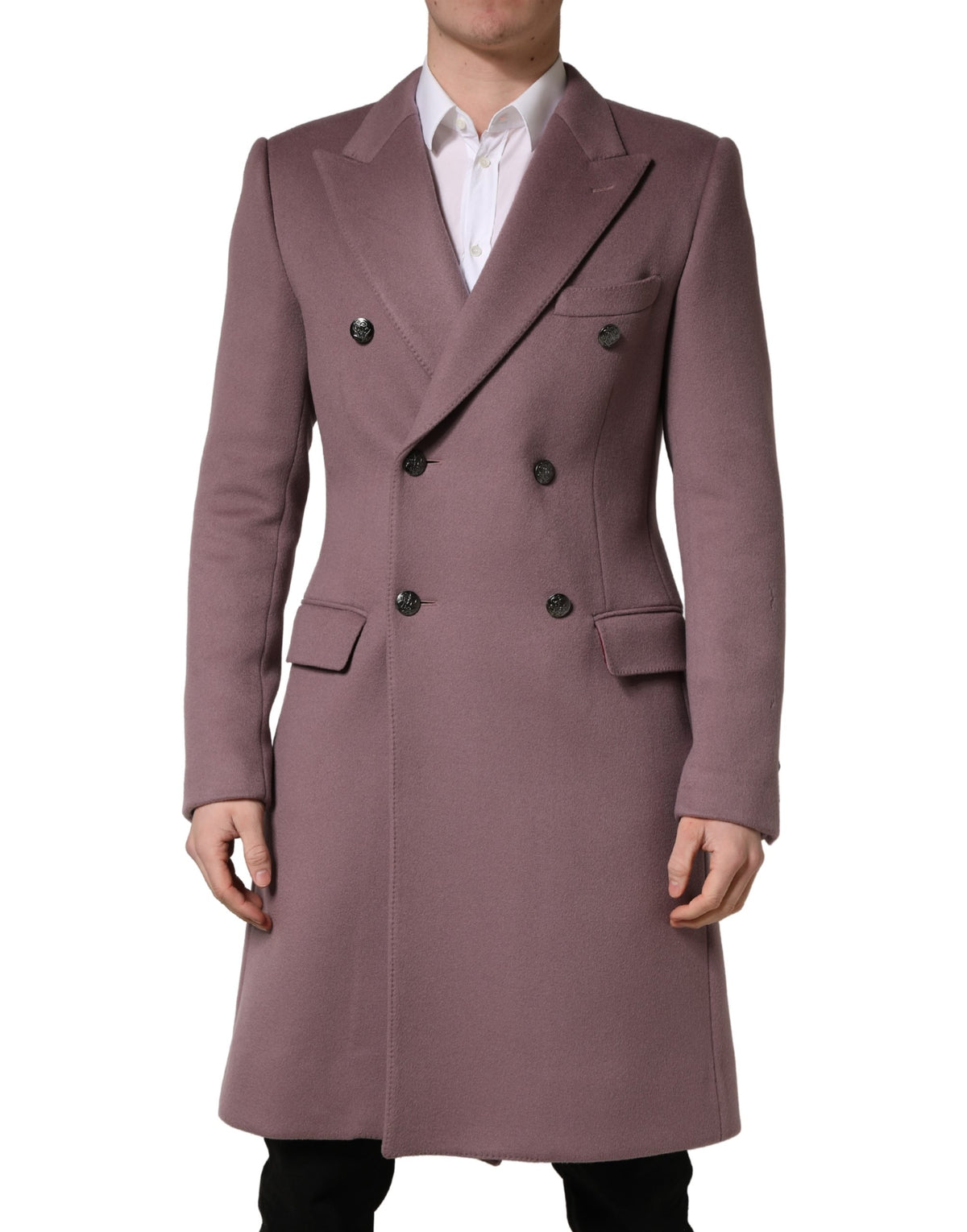 Dolce & Gabbana Brown Double Breasted Men Trench Coat Men's Jacket (Pre-Owned)