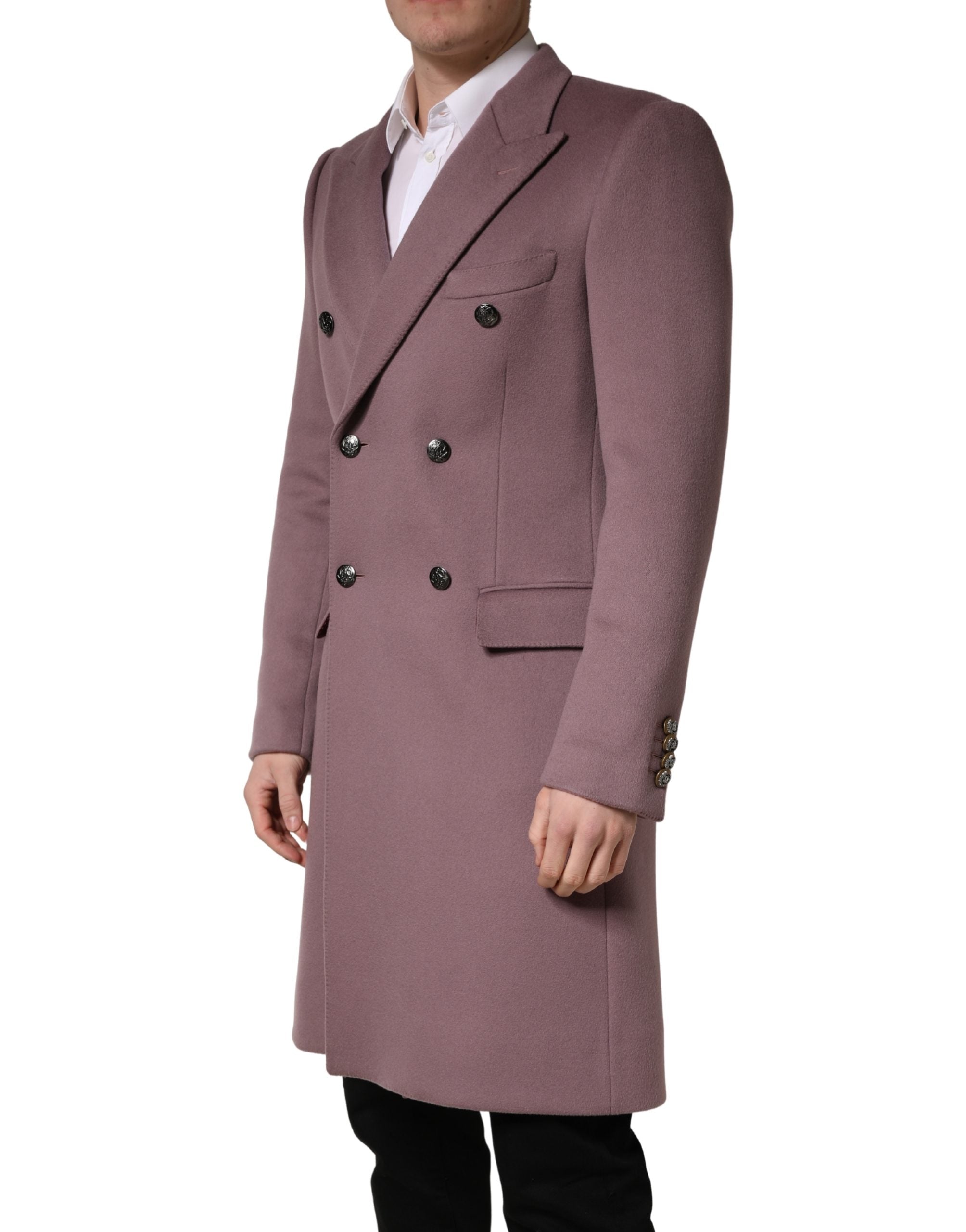 Dolce & Gabbana Brown Double Breasted Men Trench Coat Men's Jacket (Pre-Owned)
