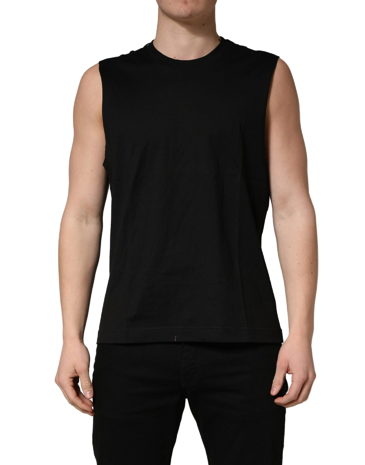 Dolce & Gabbana Black Crew Neck Sleeveless Tank Top Men's T-shirt (Pre-Owned)