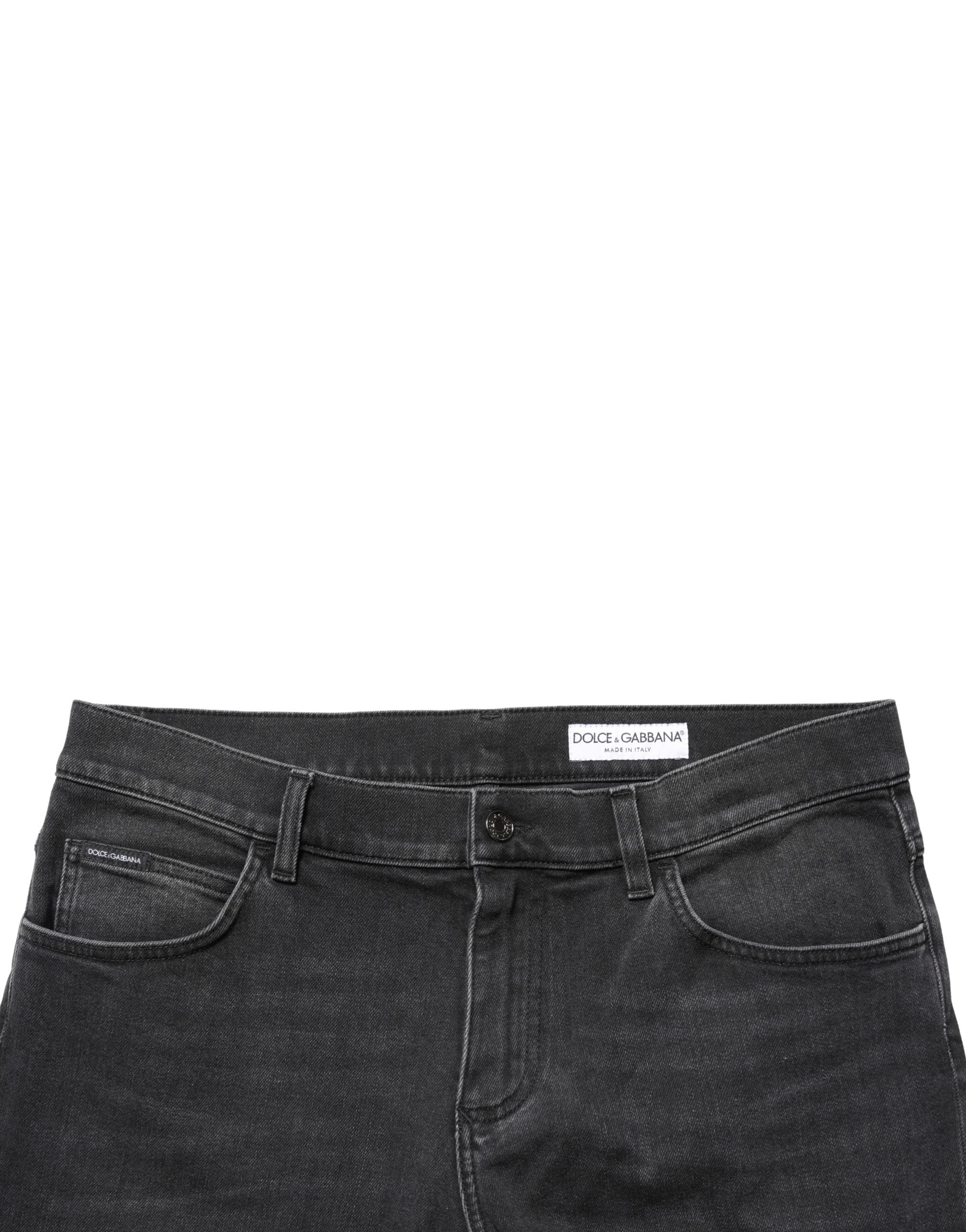 Dolce & Gabbana Black Cotton Stretch Regular SkinnyDenim Men's Jeans