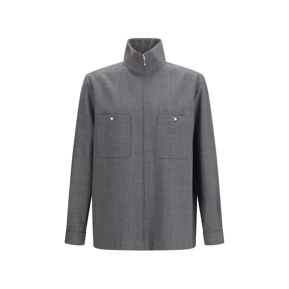 Valentino Garavani Gray Polyester Men's Coat