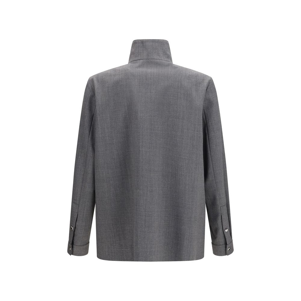 Valentino Garavani Gray Polyester Men's Coat