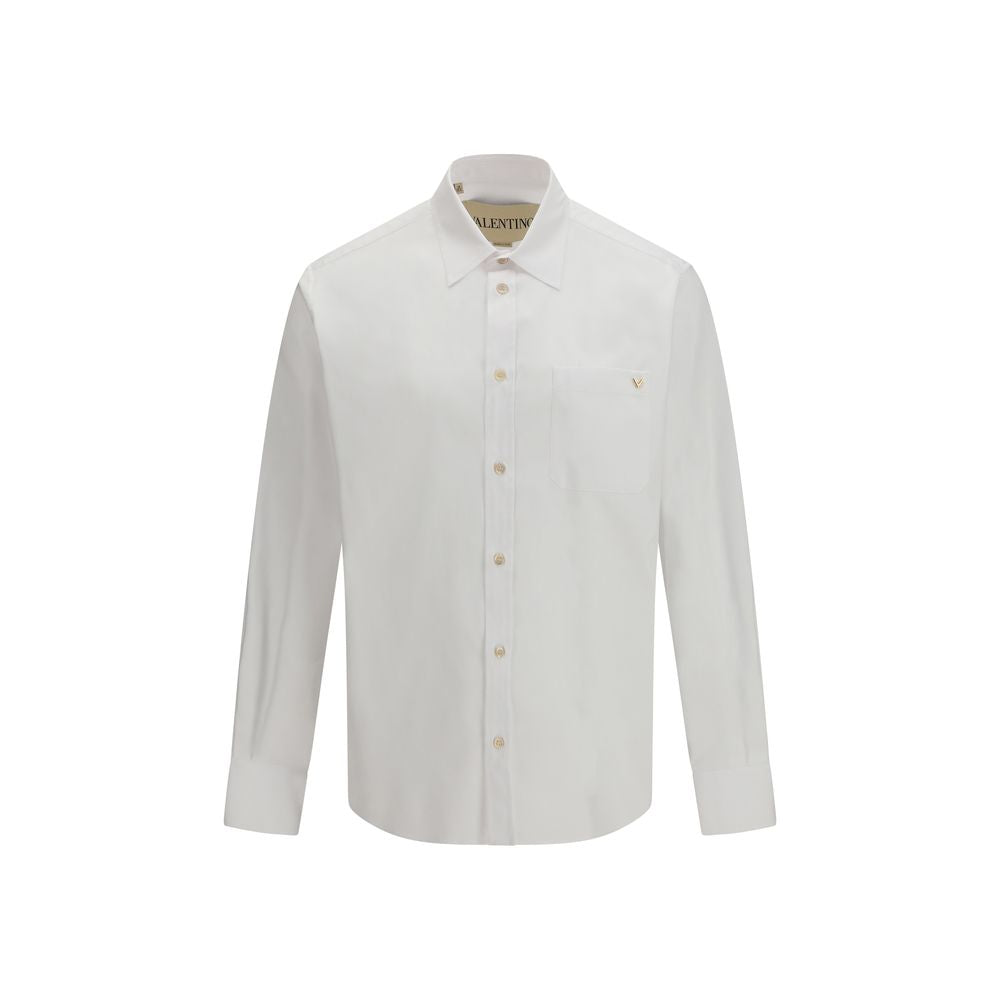 Valentino Garavani White Cotton Dress Men's Shirt