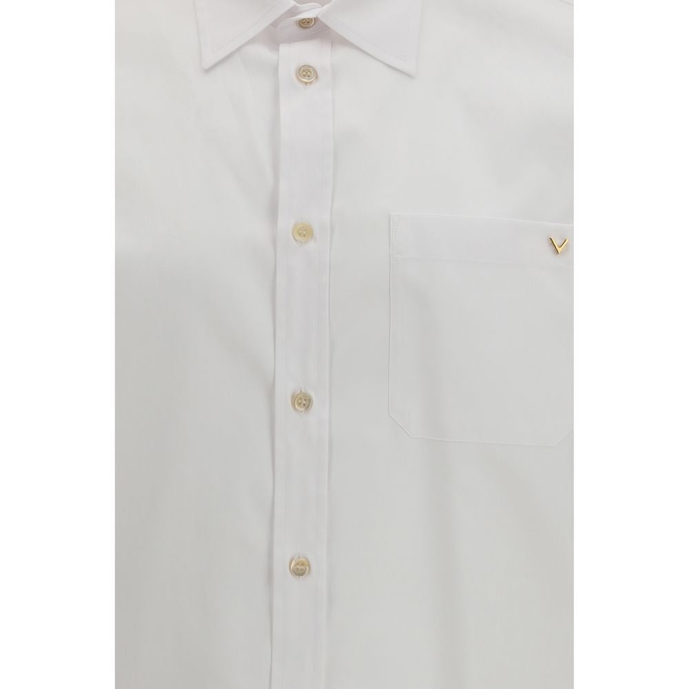 Valentino Garavani White Cotton Dress Men's Shirt