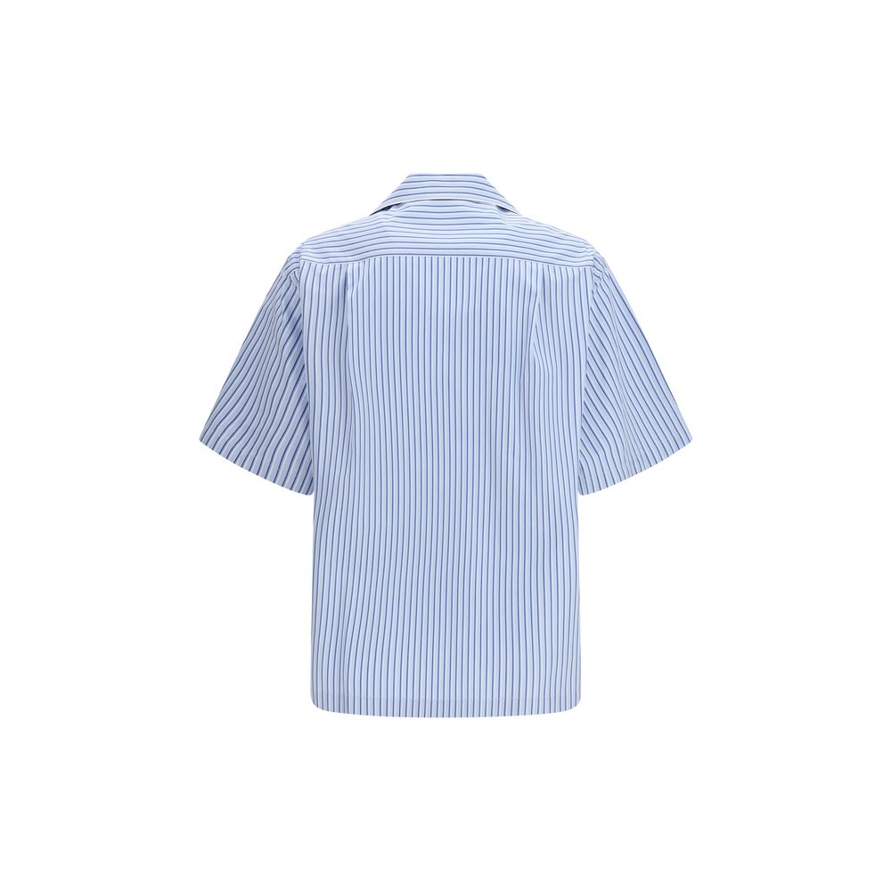 Dolce & Gabbana Blue Cotton Shortsleeve Men's Shirt