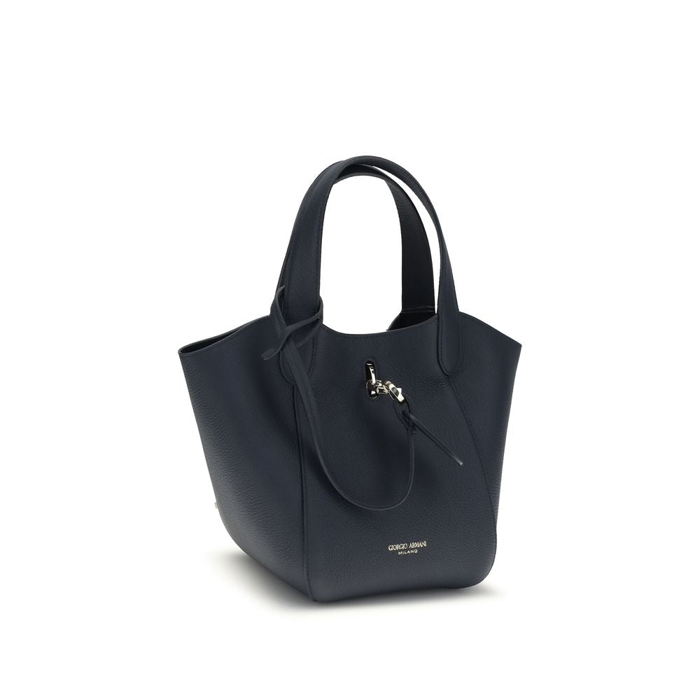 Giorgio Armani Blue Calf Leather Bos Taurus Women's Handbag
