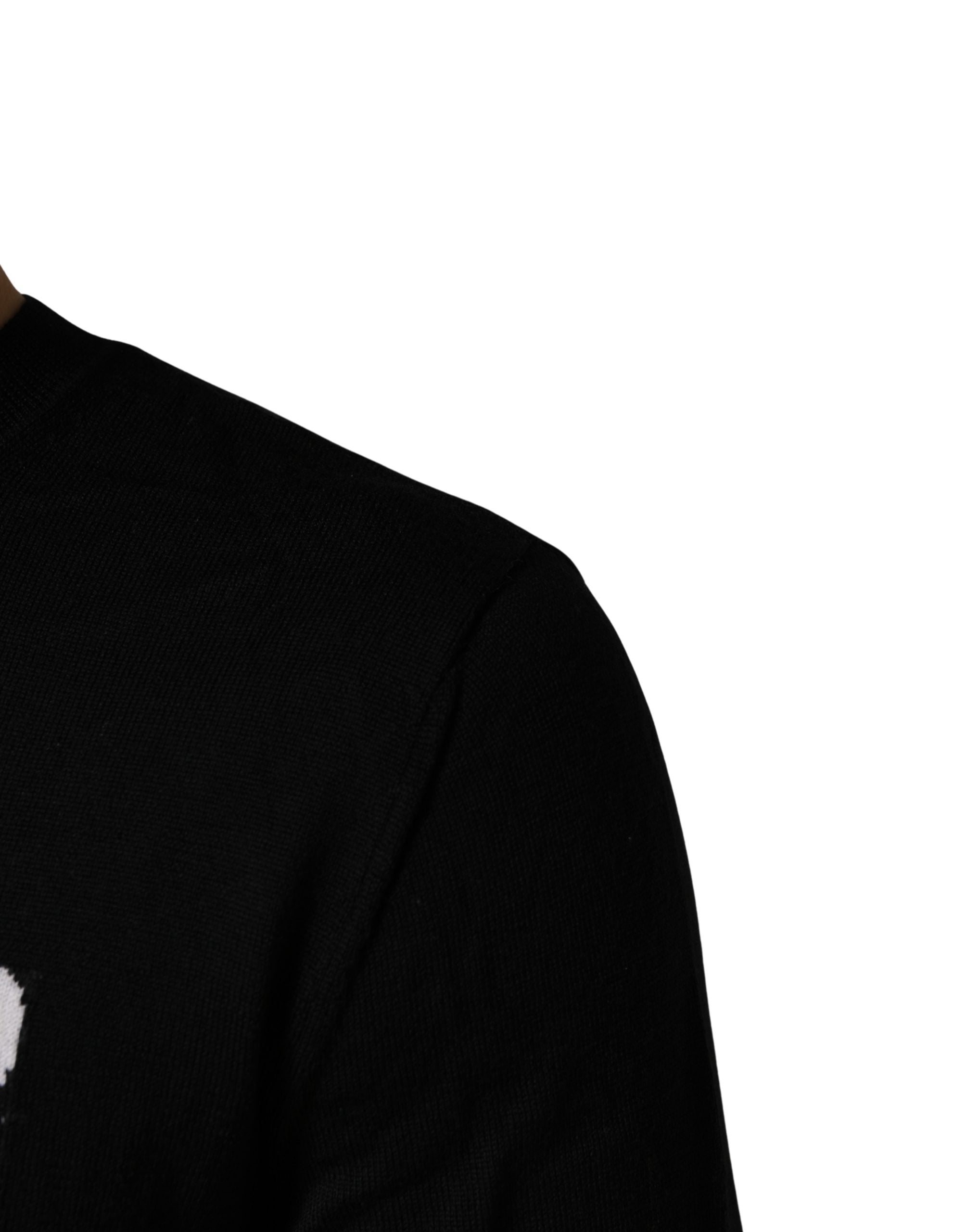Dsquared² Black Logo Knitted Crew Neck Men Pullover Men's Sweater
