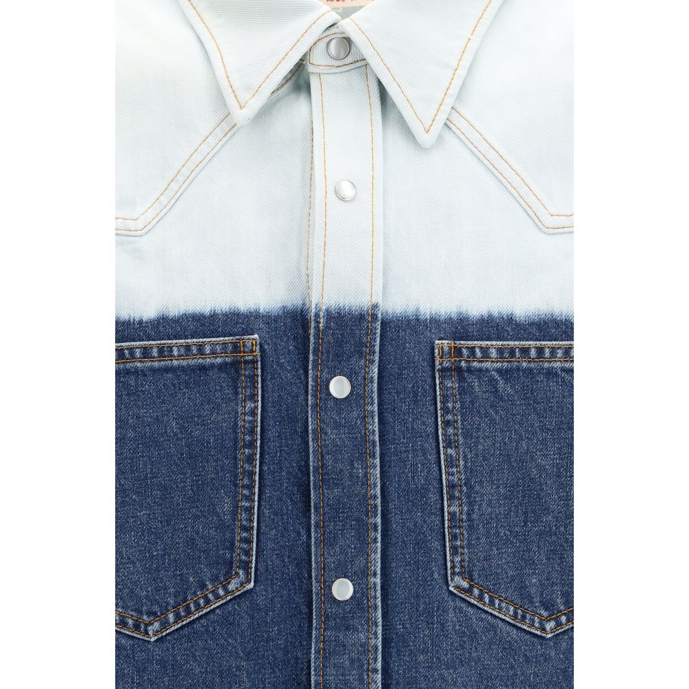 Marni Blue Denim Men's Shirt