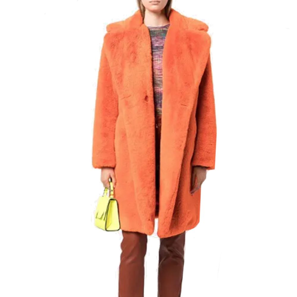 Apparis Orange Faux Fur Women's Coat