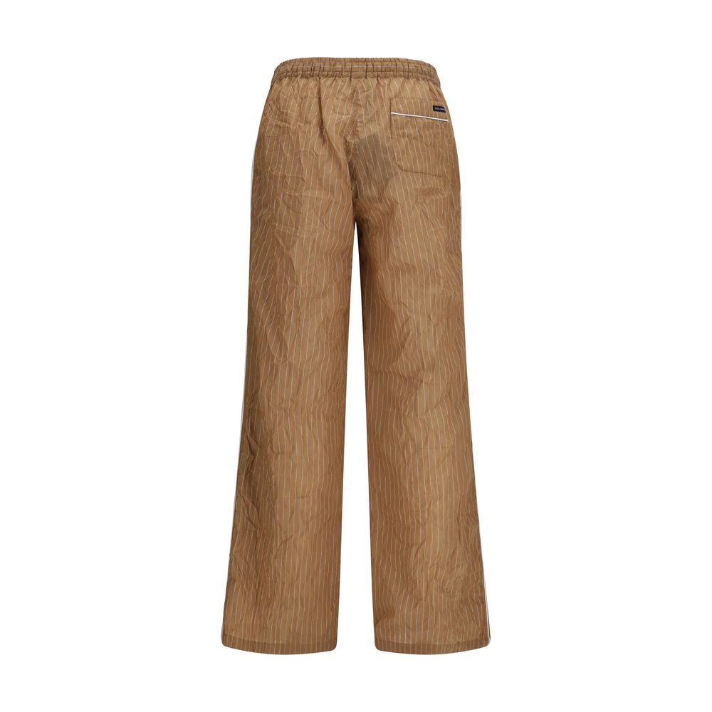 Dolce & Gabbana Brown Linen Casual Men's Pants