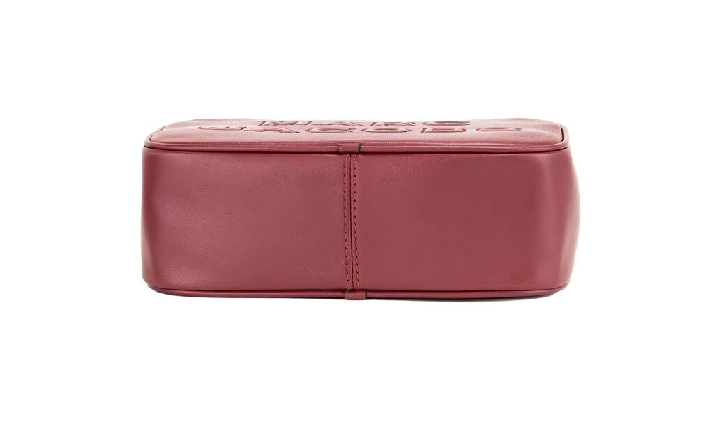 Marc Jacobs Marc Jacobs Flash Pomegranate Smooth Leather Embossed Camera Crossbody Bag Women's Purse