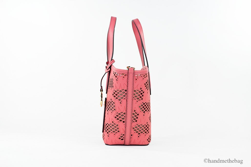Michael Kors Michael Kors Kimber Small Tea Rose Leather 2-In-1 Zip Tote Messenger Bag Women's Purse