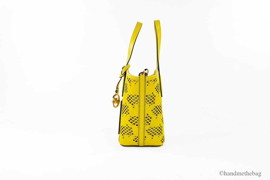 Michael Kors Michael Kors Kimber Small Daffodil Leather 2-In-1 Zip Tote Messenger Bag Women's Purse