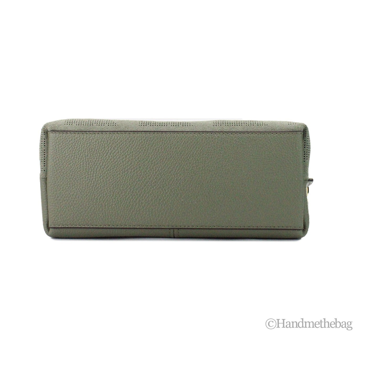 Michael Kors Michael Kors Joan Small Green Perforated Suede Leather Slouchy Messenger Women's Handbag