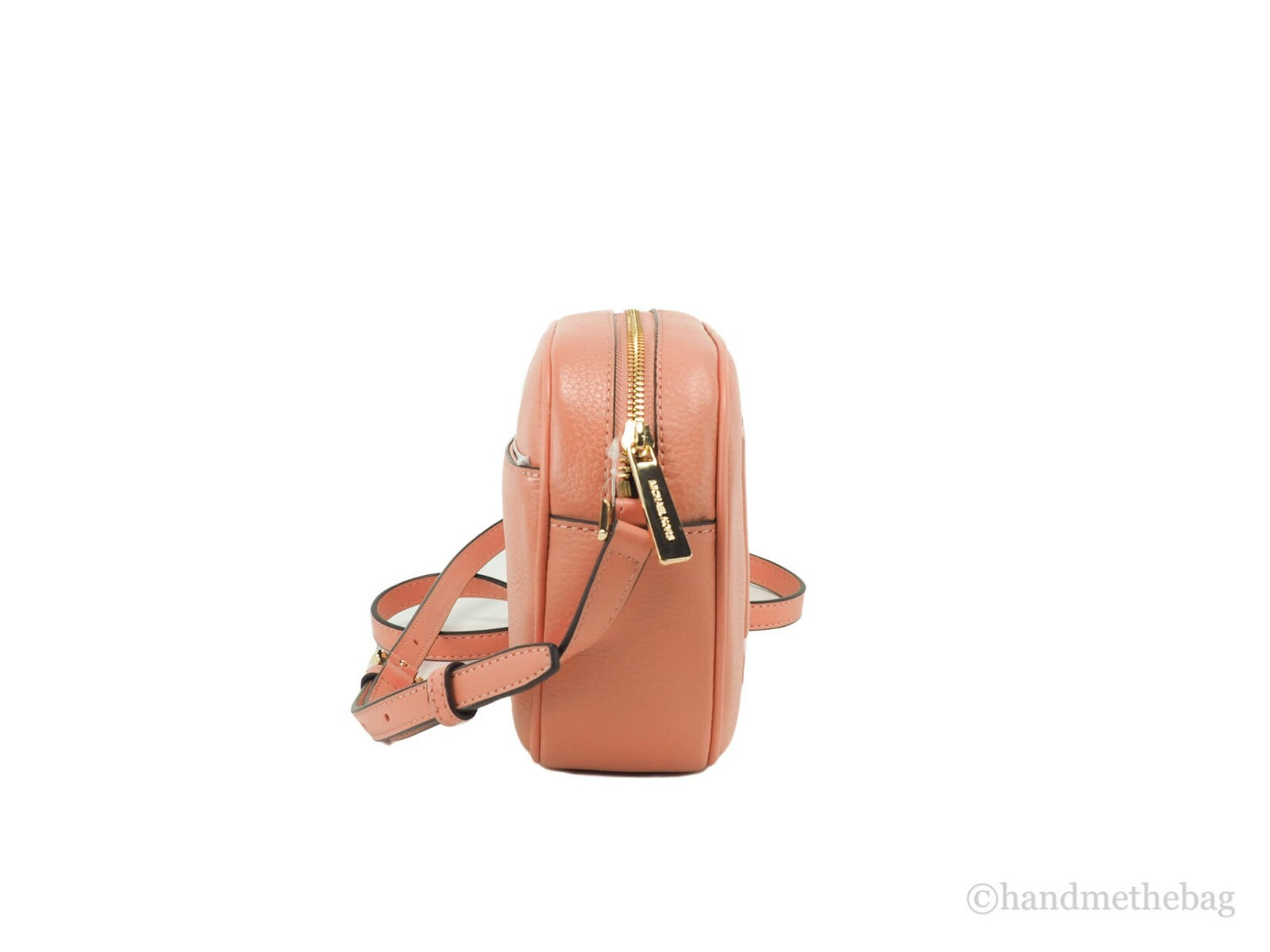 Michael Kors Michael Kors Jet Set Travel Medium Sherbert Leather Oval Camera Crossbody Women's Bag