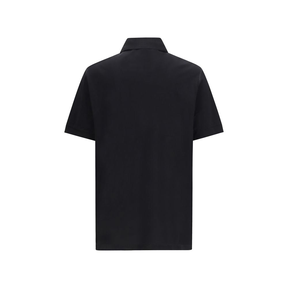 Dolce & Gabbana Black Cotton Polo Men's Shirt