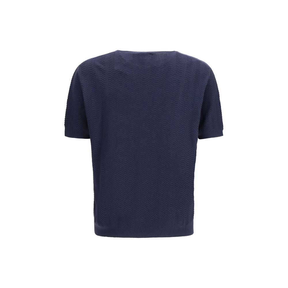 Giorgio Armani Blue Silk Men's Sweatshirt