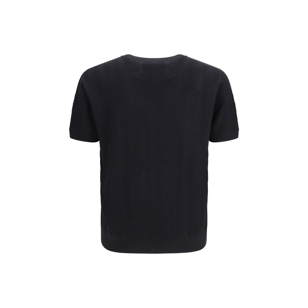 Giorgio Armani Black Silk Men's Sweater